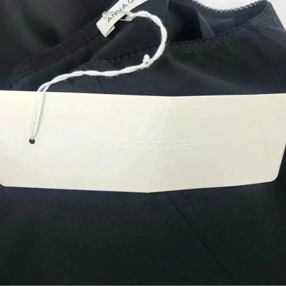 Anna October Wool Crossover Palazzo Pants Women’s 6 Black High Waist Slit NWT - Picture 13 of 16